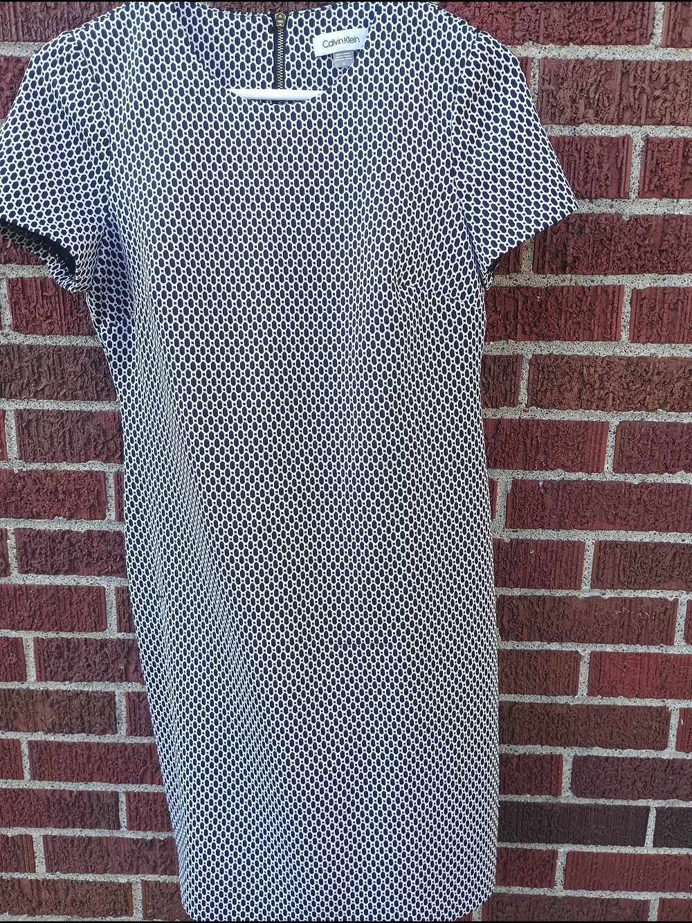 Calvin Klein Geometric Polkadot Dress